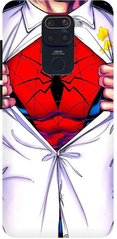 PICHKU Back Cover for REDMI NOTE 9-M2003J15SC-SPIDER,MAN,SPIDY,AVENGERS,SUPER,HERO,END,GAME,DEADPOL,SUIT  (Red, Hard Case, Pack of: 1)