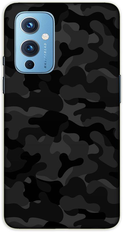 iprinto Back Cover for OnePlus 9 Army Back Cover  (Black, Hard Case, Pack of: 1)