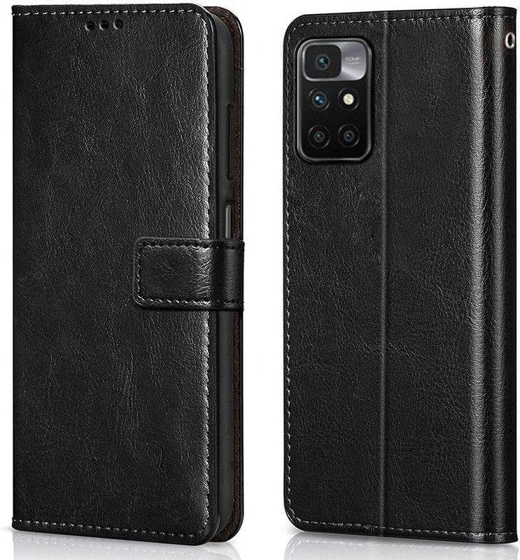 tanmay Flip Cover for Mi Redmi 10 prime  (Black, Dual Protection, Pack of: 1)