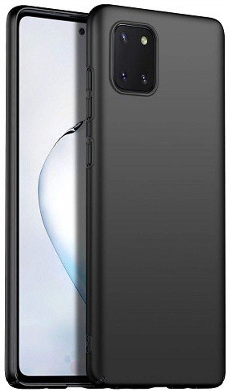 SMARTCASE Back Cover for SAMSUNG GALAXY NOTE 10 LITE  (Black, Grip Case, Silicon, Pack of: 1)