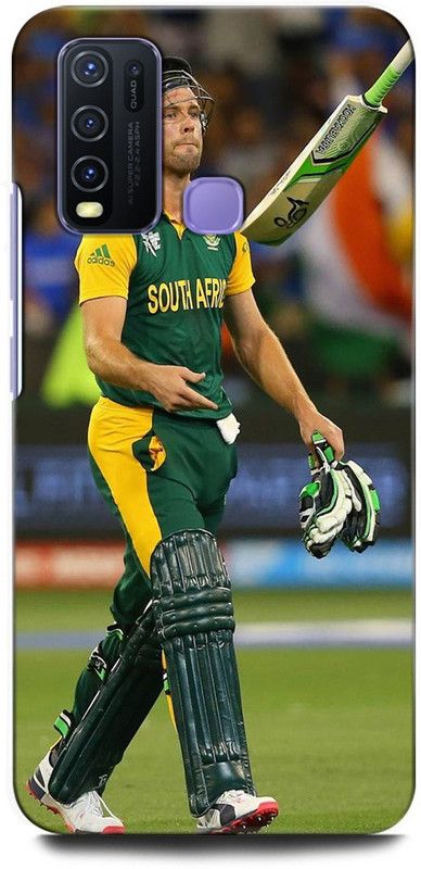 ORBIQE Back Cover for Vivo Y30 1938 AB DE VILLIERS, CRICKET, BATSMAN, SPORTS  (Multicolor, Hard Case, Pack of: 1)
