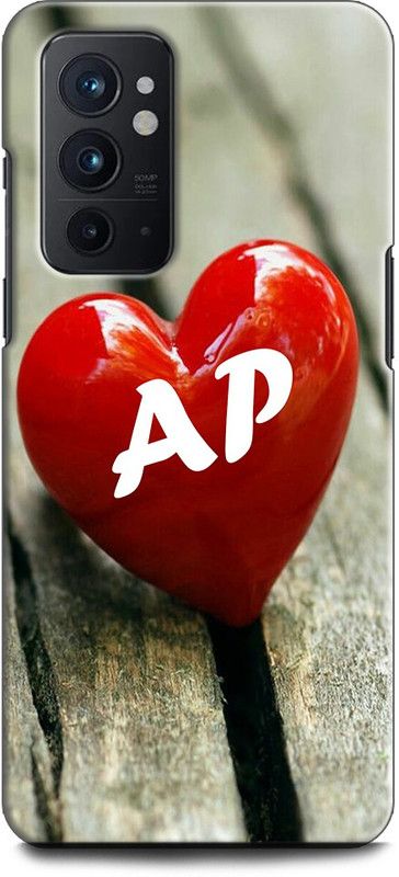 INDICRAFT Back Cover for OnePlus 9RT 5G A P, A LOVES P, NAME, ALPHABET, AP LOVE, HART, BLUE  (Multicolor, Shock Proof, Pack of: 1)