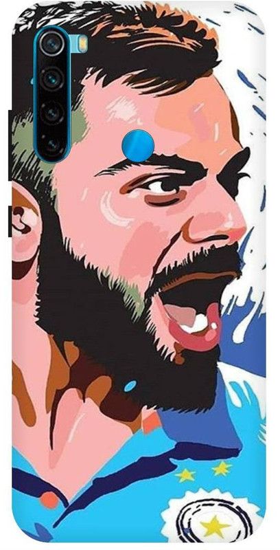 PICHKU Back Cover for REDMI NOTE 8-M1908C3JH-VIRAT,KOHLI,INDIAN,PLAYER,CRICKETER,RCB,JERSEY,18,IPL,CRICKET,SPORTS  (Blue, Hard Case, Pack of: 1)