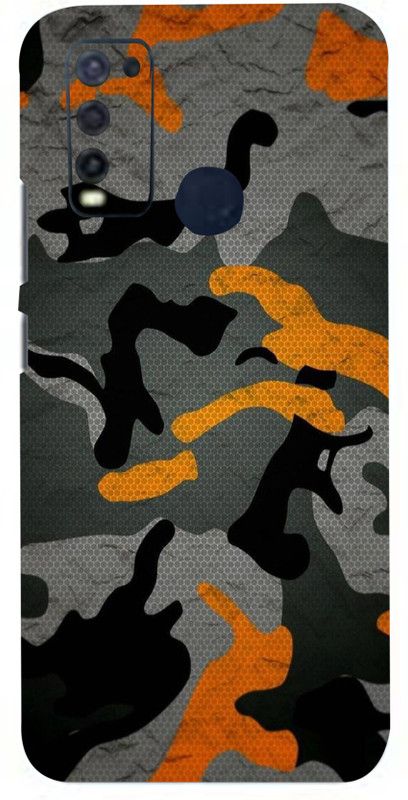 Mclaxa Camouflage Orange Mobile Back Skin, Camouflage Orange, Vivo Y50 Mobile Skin  (Camouflage Orange Skin With Super Matte Finish)