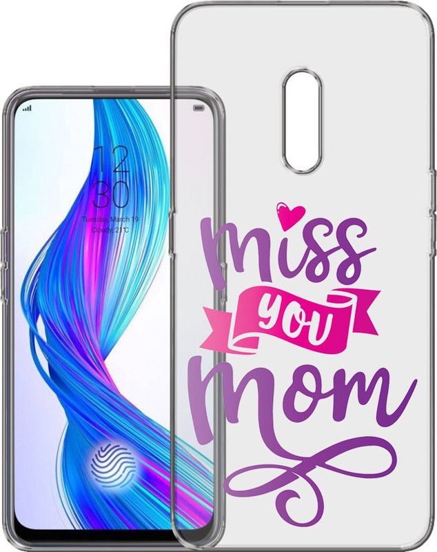 HANIRY Back Cover for Realme X  (Purple, Transparent, Flexible, Silicon, Pack of: 1)