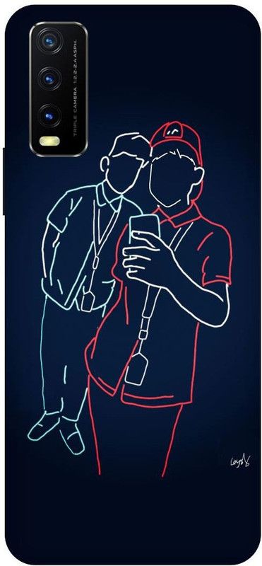 Bluvver Back Cover for Vivo Y12s  (Blue, Hard Case, Pack of: 1)
