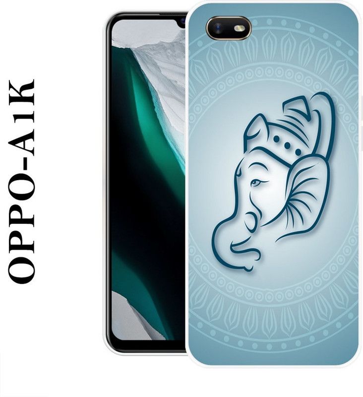 INDIALAND Back Cover for Oppo A1K  (Blue, Silicon)
