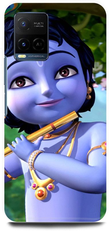 play fast Back Cover for Vivo Y21E KRISHAN, KRISHNA, KANHAIYA, FLUTE  (Blue, Hard Case, Pack of: 1)
