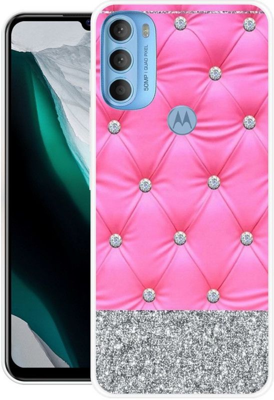 RJ14 (Online) Back Cover for Motorola Moto G71 5G  (Pink, Silver, Grip Case, Silicon)