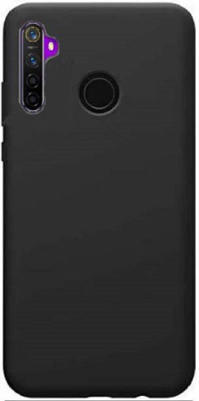 ALONZO Back Cover for Realme 5, Realme 5s, Realme 5i  (Black, Grip Case, Silicon, Pack of: 1)