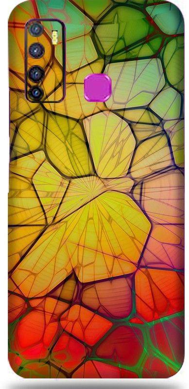 Mclaxa infinix Hot 9, infinix hot 9 Mobile Skin  (Colorful Abstract Leafs Skin With Super matte finish)