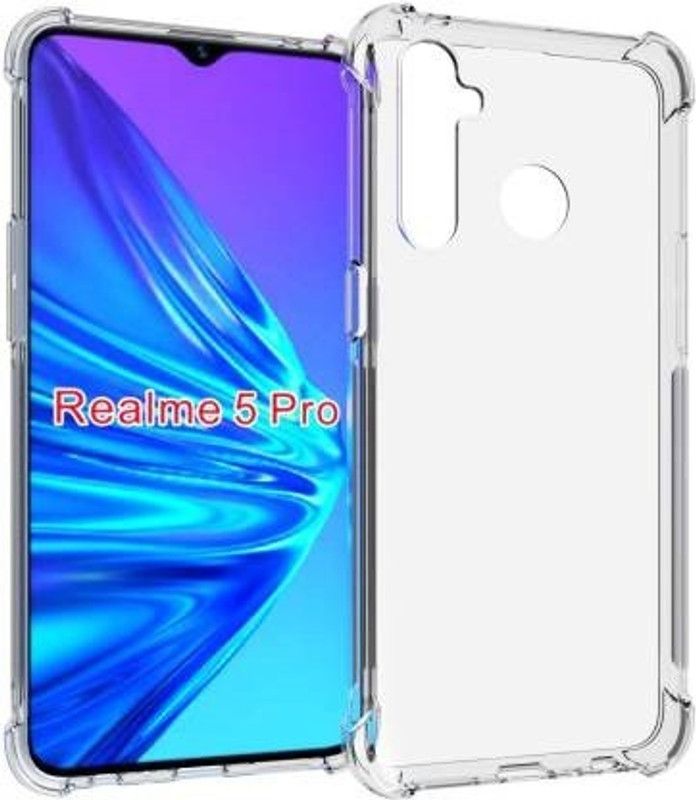 Slovesteyal Back Cover for realme 5pro  (Transparent, Grip Case, Pack of: 1)
