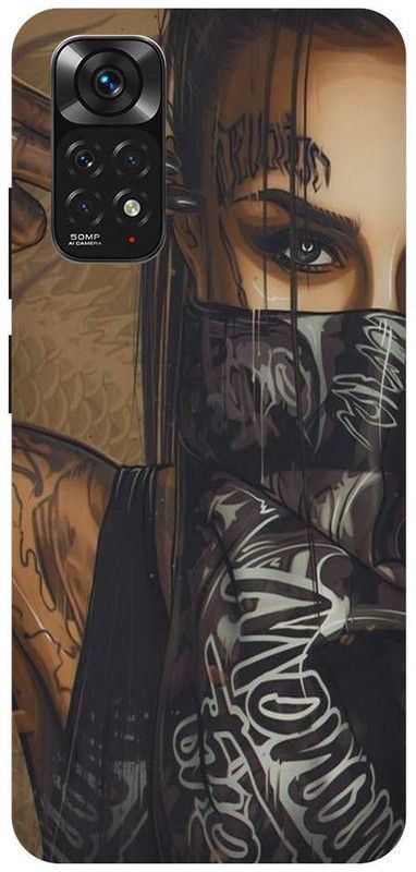 THE NARAYANA COLLECTIONS Back Cover for REDMI NOTE 11-PUBG,GIRLS,THUG,LIFE,TATTOO,STYLISH  (Multicolor, Hard Case, Pack of: 1)
