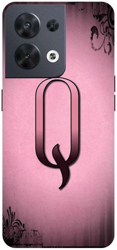 Wall Art Back Cover for OPPO RENO 8 (5G) Q Letter, Alphabet Q, Bonitas Printed  (Multicolor, Dual Protection, Pack of: 1)