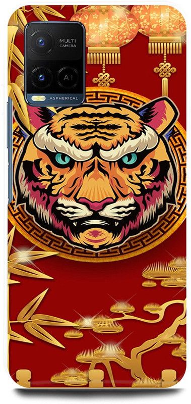 play fast Back Cover for Vivo Y21E GOLDEN, RED, KING, LION, NASI, LEMAK, ART  (Red, Hard Case)