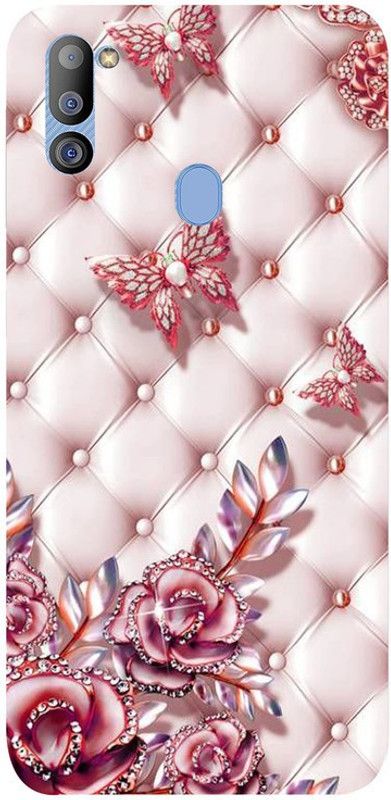 Golden Mask Back Cover for Samsung Galaxy M21  (Pink, Waterproof, Silicon, Pack of: 1)