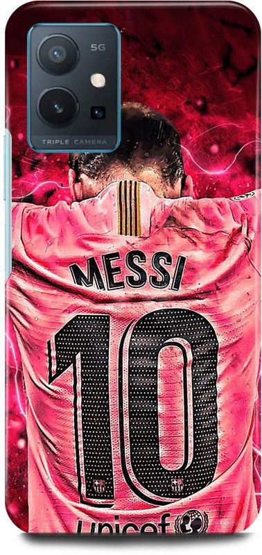 FIKORA Back Cover for OPPO K10, CPH2373, MESSI, LIONEL, MESSI, FCB, BARCELONA  (Pink, Hard Case, Pack of: 1)