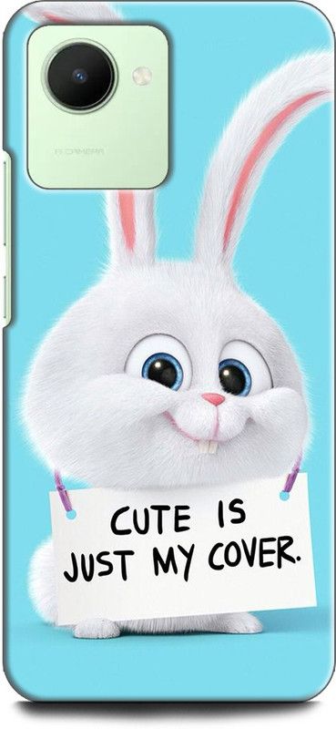 WallCraft Back Cover for Realme Narzo 50i Prime, RMX3506 CUTE IS JUST MY COVER, CUTE CAT, WHAIT, LIFE OF PETS  (Multicolor, Dual Protection, Pack of: 1)