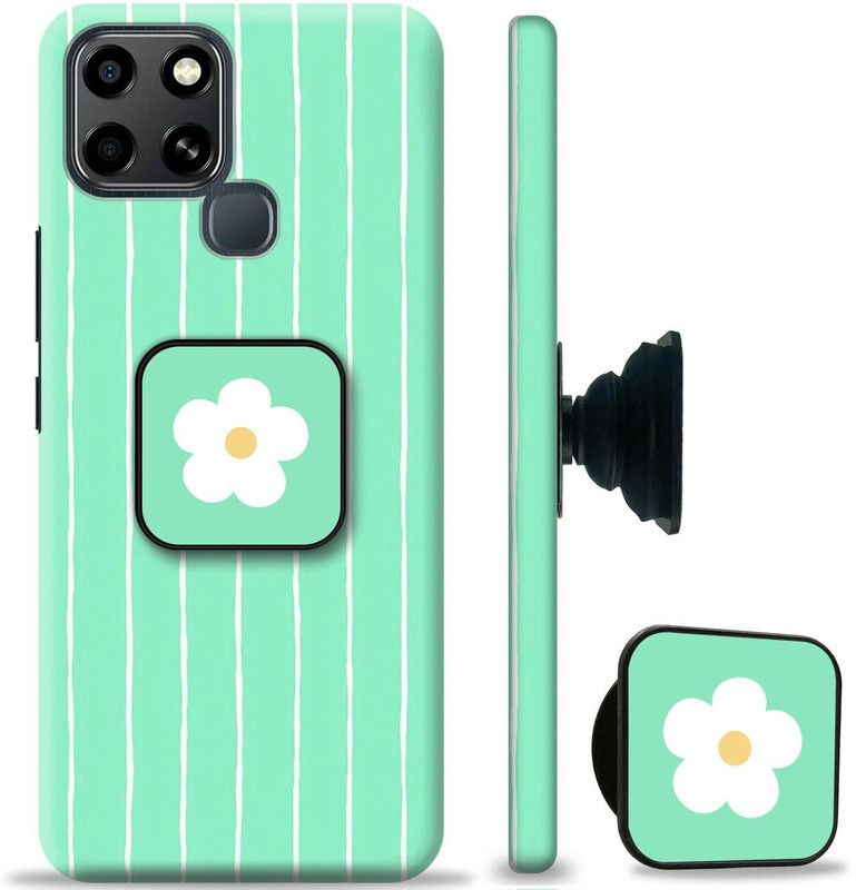 Swagr Back Cover for Infinix Smart 6  (Green, Cases with Holder, Pack of: 1)