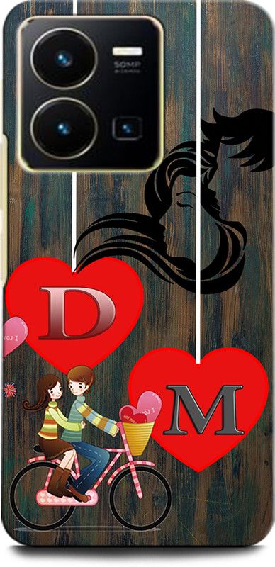 ORBIQE Back Cover for Vivo Y22s DM, D LOVE M, M LOVE D, D LETTER, M LETTER, DM NAME  (Multicolor, Hard Case, Pack of: 1)