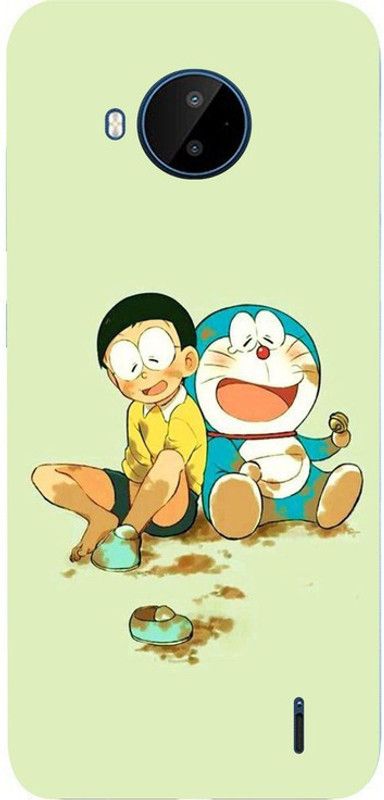 Golden Mask Back Cover for Nokia C20 Plus Doraemon And Nobita  (Multicolor, Waterproof, Silicon, Pack of: 1)
