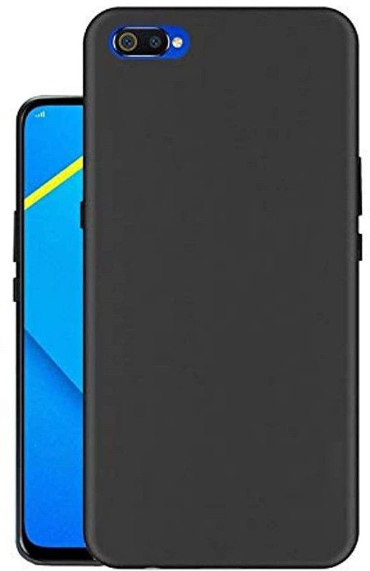 RAGRO Back Cover for Realme C2  (Black, Flexible, Pack of: 1)
