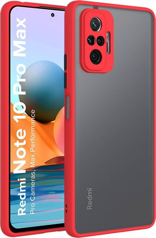 AOnes Back Cover for Mi Redmi Note 10 Pro Max  (Red, Cases with Holder, Pack of: 1)