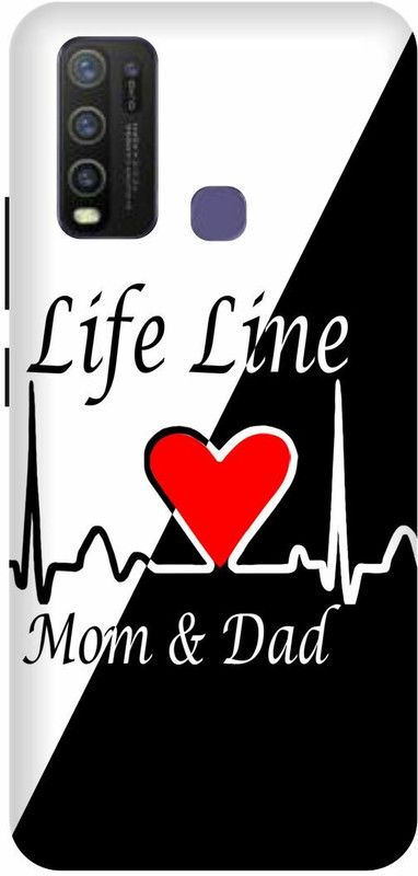 FRONK Back Cover for vivo Y30, Vivo 1938, LIFE, LINE, MOM, DAD, LOVE  (Multicolor, Hard Case, Pack of: 1)