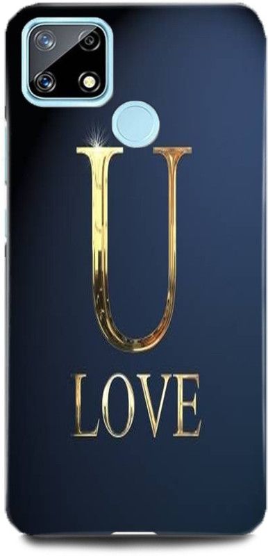 FUGGA Back Cover for Realme Narzo 20, U, LETTER, ALPHABET, LOVE, U, NAME  (Multicolor, Hard Case, Pack of: 1)