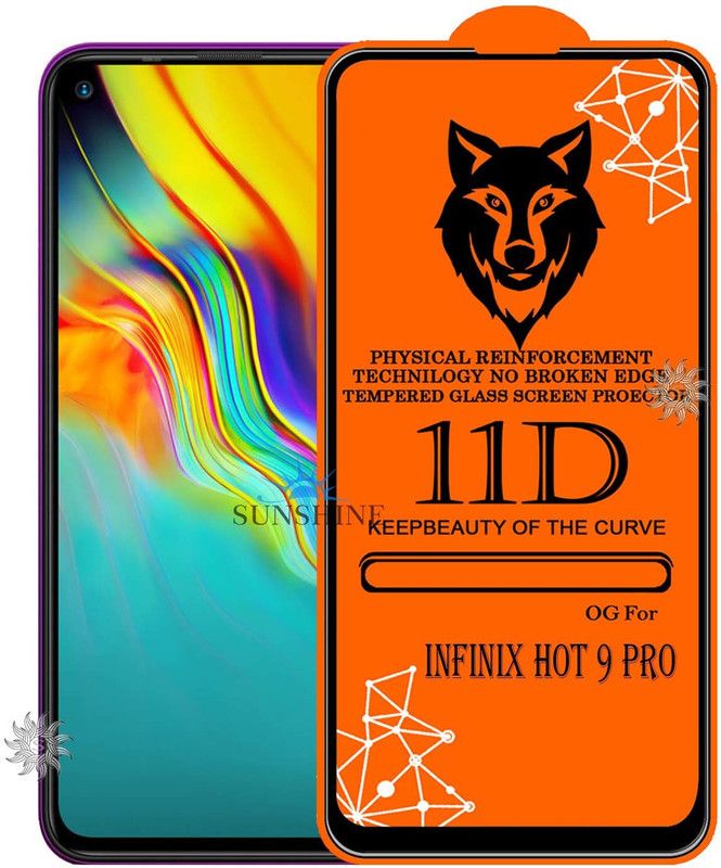 SUNSHINE Tempered Glass Guard for INFINIX HOT-9 PRO Edge to Edge Tempered Glass  (Pack of 1)