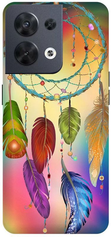 DIKRO Back Cover for OPPO Reno8 5G, CPH2359, DREAM, CATCHER, LOVE  (Multicolor, Hard Case, Pack of: 1)