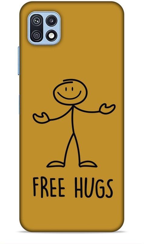 Keviv Back Cover for Samsung Galaxy F42 5G, Samsung Galaxy A22 5G  (Yellow, Black, Hard Case)