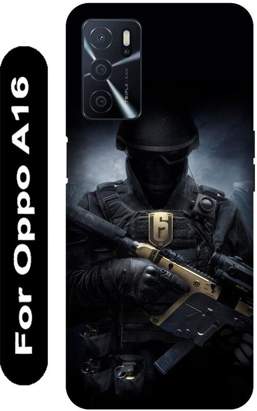 SSMORYA Back Cover for OPPO A16, PUBG Game hero Printed  (Multicolor, Hard Case, Pack of: 1)