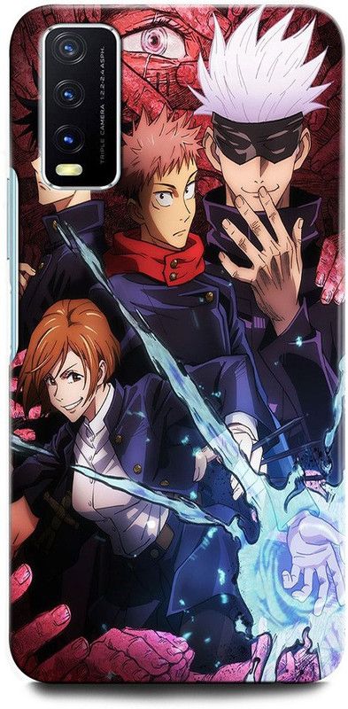 GRAFIQE Back Cover for Vivo Y20 V2029 JUJUTSU KAISEN, ANIME, NARUTO, LOVE, JAPAN ACTOR  (Multicolor, Shock Proof, Pack of: 1)