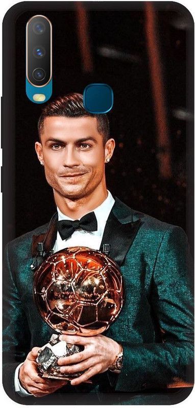 VS PRINT LINK Back Cover for VIVO Y17 ,VIVO 1902 ,Ronaldo, Cristiano, Football, Printed Back Cover  (Black, Hard Case, Pack of: 1)