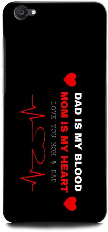 ORBIQE Back Cover for ViVO Y55 MOTHER, MAA, FATHER, LIFE LINE, I LOVE MY MOM DAD  (Multicolor, Hard Case, Pack of: 1)