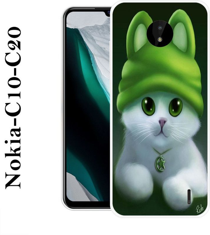 SUPERCASE Back Cover for Nokia C20  (Green, White, Grip Case, Silicon)
