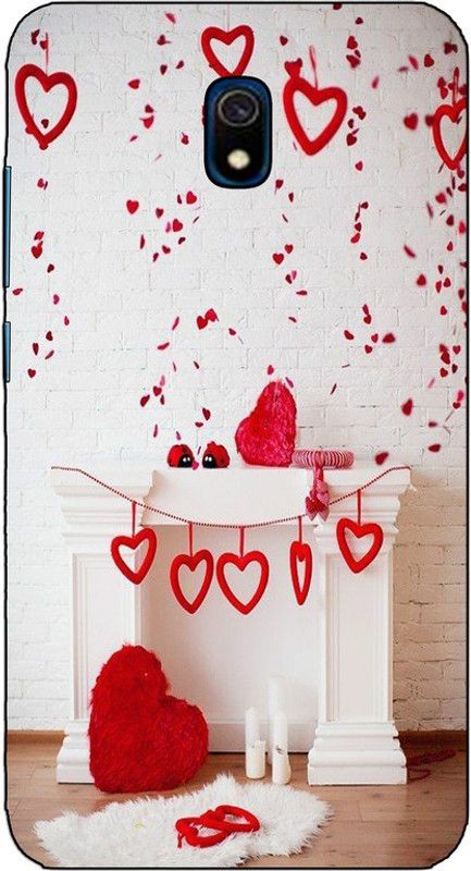 CROKIAN Back Cover for Reami 8A Red heart Back Cover  (Multicolor, Hard Case, Pack of: 1)