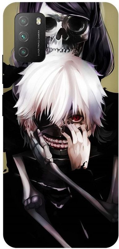 URCHIN Back Cover for Poco M3 Tokyo Ghoul, Keneki, Anime, Ghoul, Superpower, Heros, Skull, Dark  (Multicolor, Shock Proof, Pack of: 1)