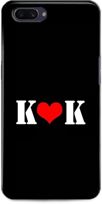 Afterglow Back Cover for Oppo A3s K K, K LOVES K, K NAME, LETTER, ALPHABET, KK LOVE, HART  (Multicolor, Shock Proof)
