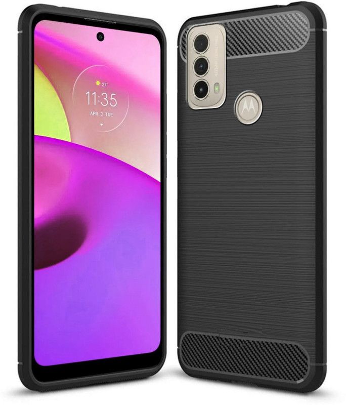 ASMANTIC Back Cover for Motorola Moto E40  (Black, Pack of: 1)