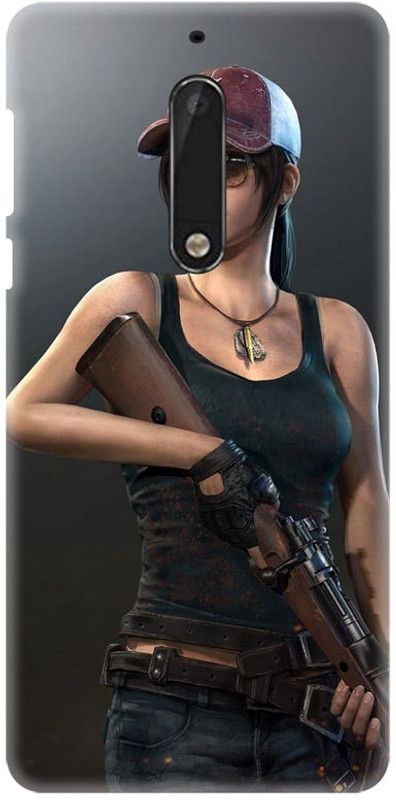 PNBEE Back Cover for Nokia 5, TA-1053, TA-1024 - PubG Girl Print Mobile Case Cover  (Multicolor, Hard Case, Pack of: 1)