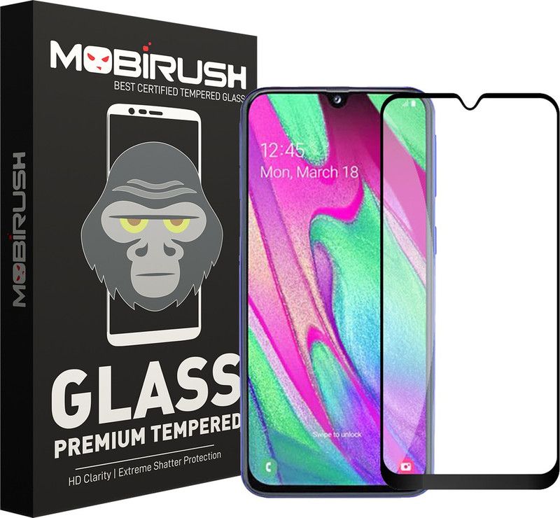 MOBIRUSH Edge To Edge Tempered Glass for Samsung Galaxy A40  (Pack of 1)