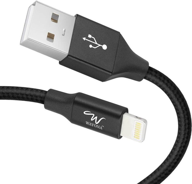 Wayona Lightning Cable 2 m 6FT USB Sync and Charge WN6LB1  (Compatible with for iPhone, Ipad, Black, One Cable)