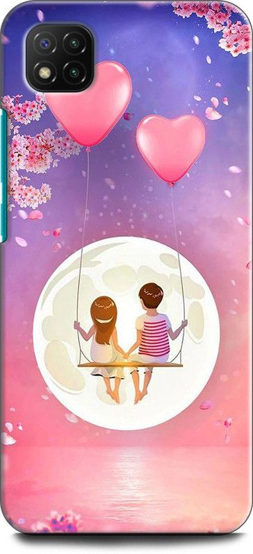KEYCENT Back Cover for POCO C3 LOVE, AMOR, ANIME, SWEET COUPLE, GIRL, BOY  (Multicolor, Pack of: 1)