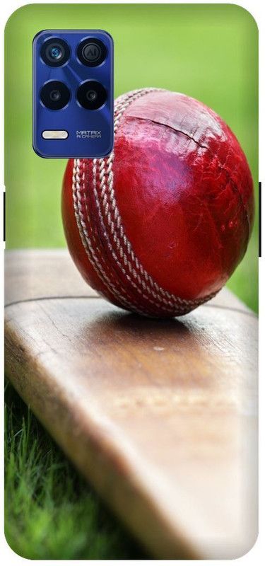Bluvver Back Cover for Realme 8s 5G , RMX3381, Printed Bat And Ball Back Cover  (Multicolor, Hard Case, Pack of: 1)