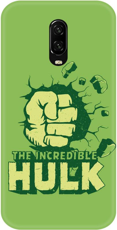 Smutty Back Cover for OnePlus 6T, A6010, A6013 - Hulk Print  (Multicolor, Hard Case, Pack of: 1)