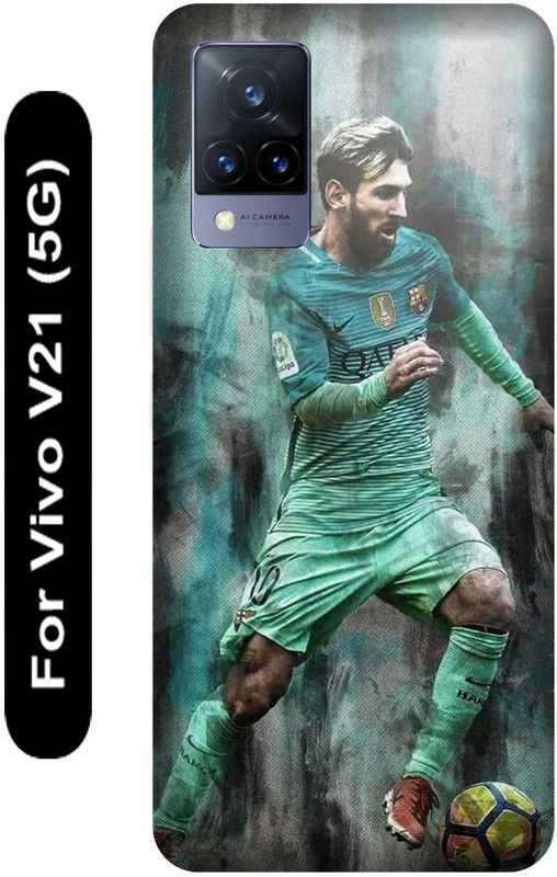 SSMORYA Back Cover for Vivo V21 5G, Messi 10 FCB Printed  (Multicolor, Hard Case, Pack of: 1)