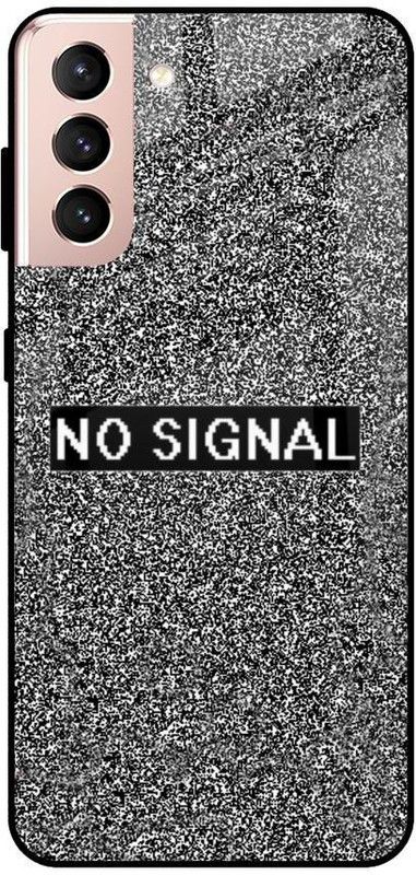 QRIOH Glass Back Cover for Samsung Galaxy S21  (Grey, Grip Case, Silicon, Pack of: 1)