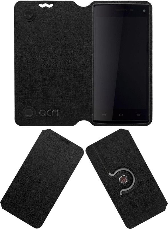 ACM Flip Cover for iberry Auxus Aura A1  (Black, Cases with Holder)